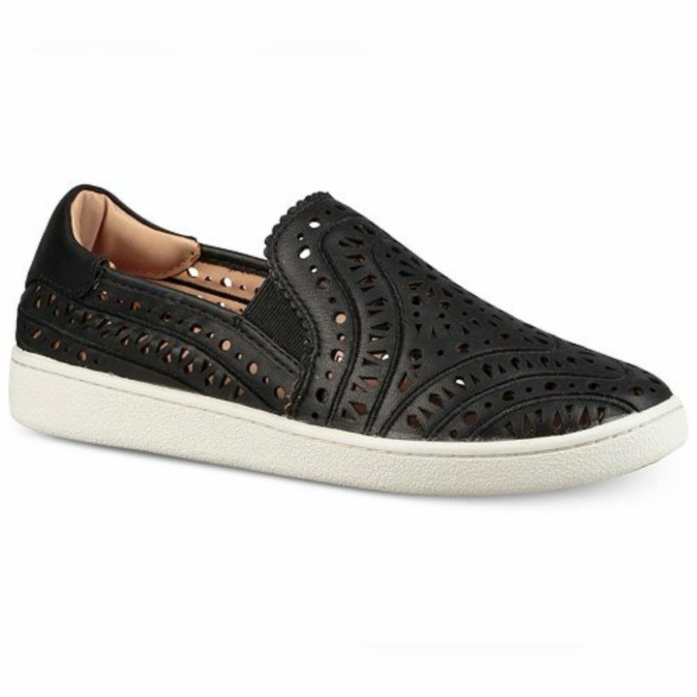 UGG CAS Perforated Slip‎ On Sneaker in Black.